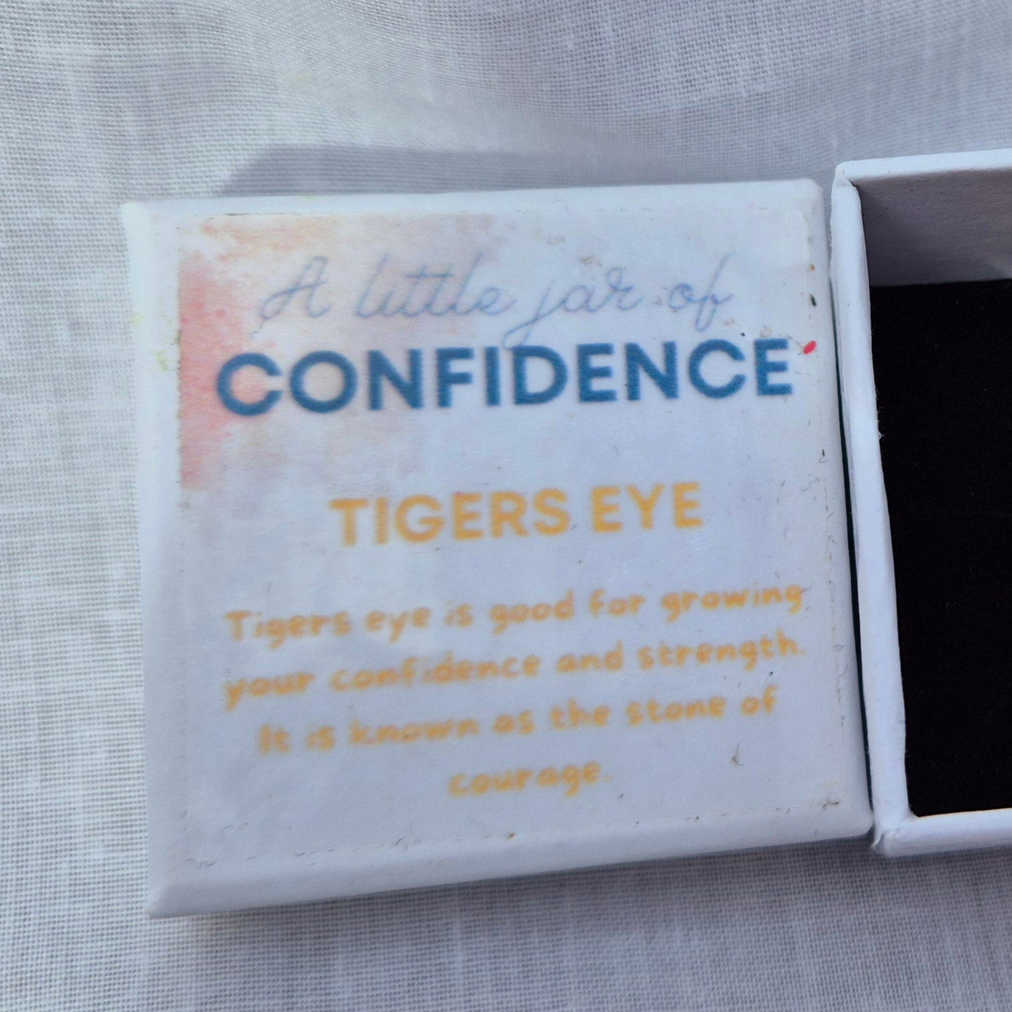 Little Jar of Confidence, filled with powerful Tiger's Eye crystal chips