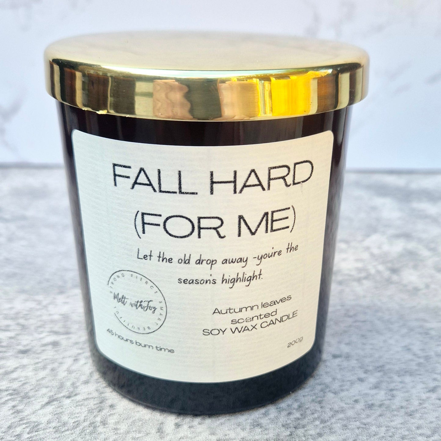Fall hard (for me) candle