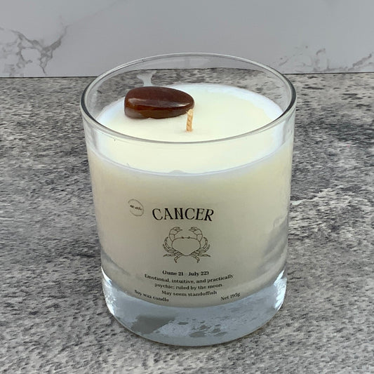 Cancer star sign candle