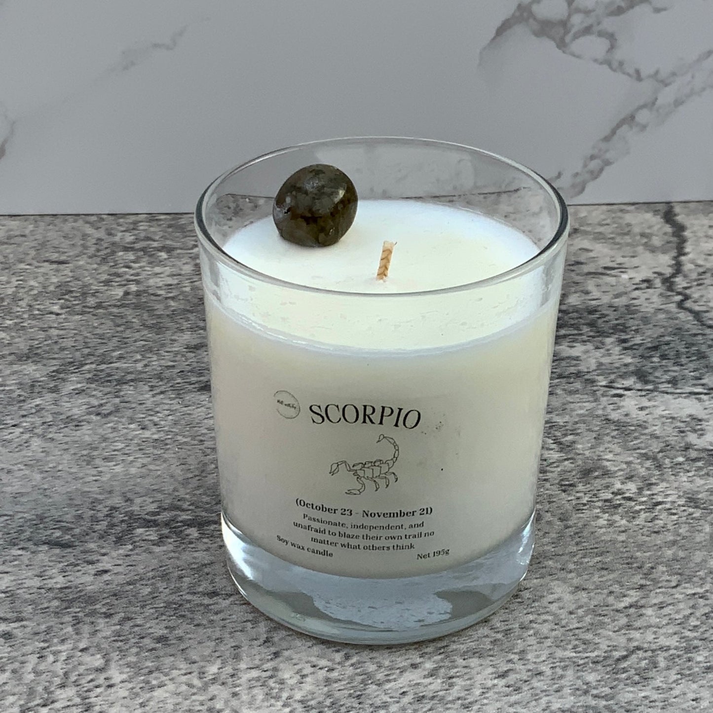 Scorpio star sign candle