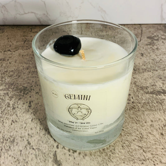 Gemini star sign candle