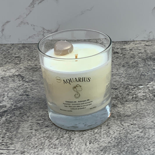 Aquarius Starsign candle