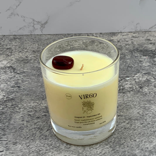 Virgo star sign candle