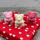 Mini Rose Teddy bear candle set