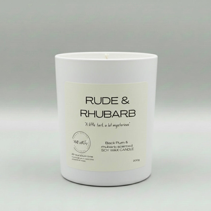 Rude and Rhubarb Candle