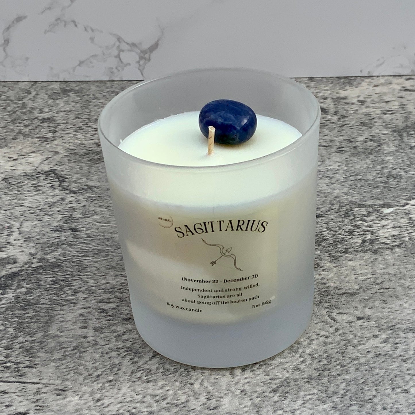 Sagittarius star sign candle