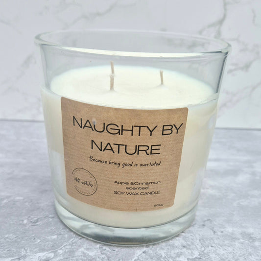 Naughty by Nature – Apple Cinnamon 3 wick Candle