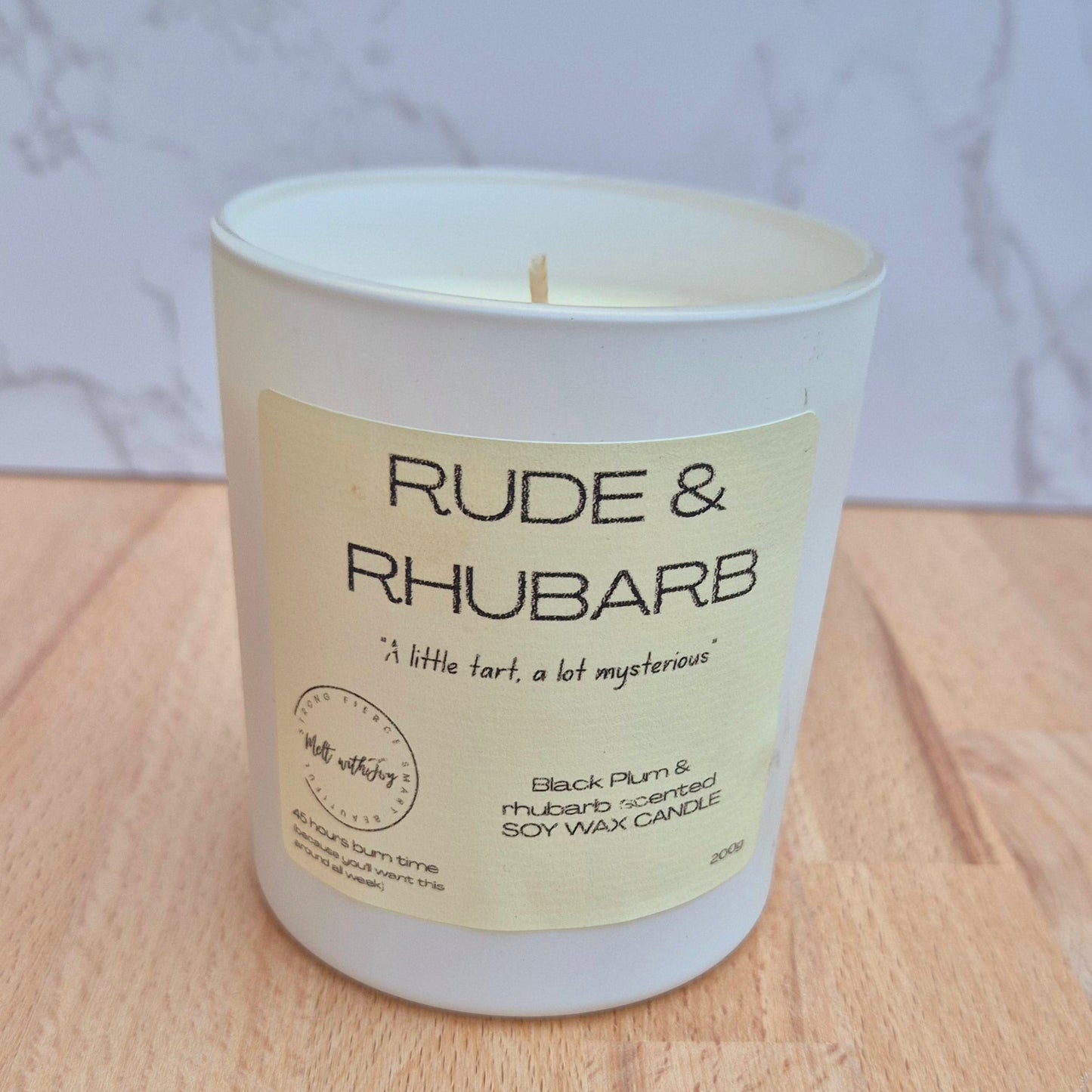 Rude and Rhubarb Candle