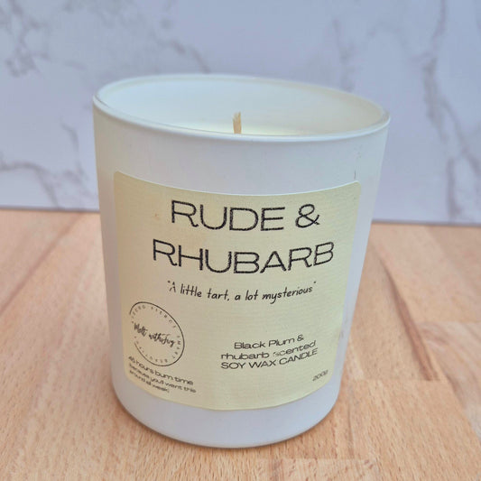 Rude and Rhubarb Candle
