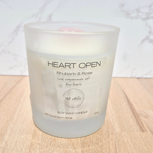 Heart open candle