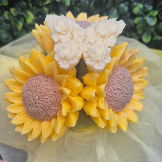 Stay Sunny – Mini Sunflower Wax Melt Bouquet
