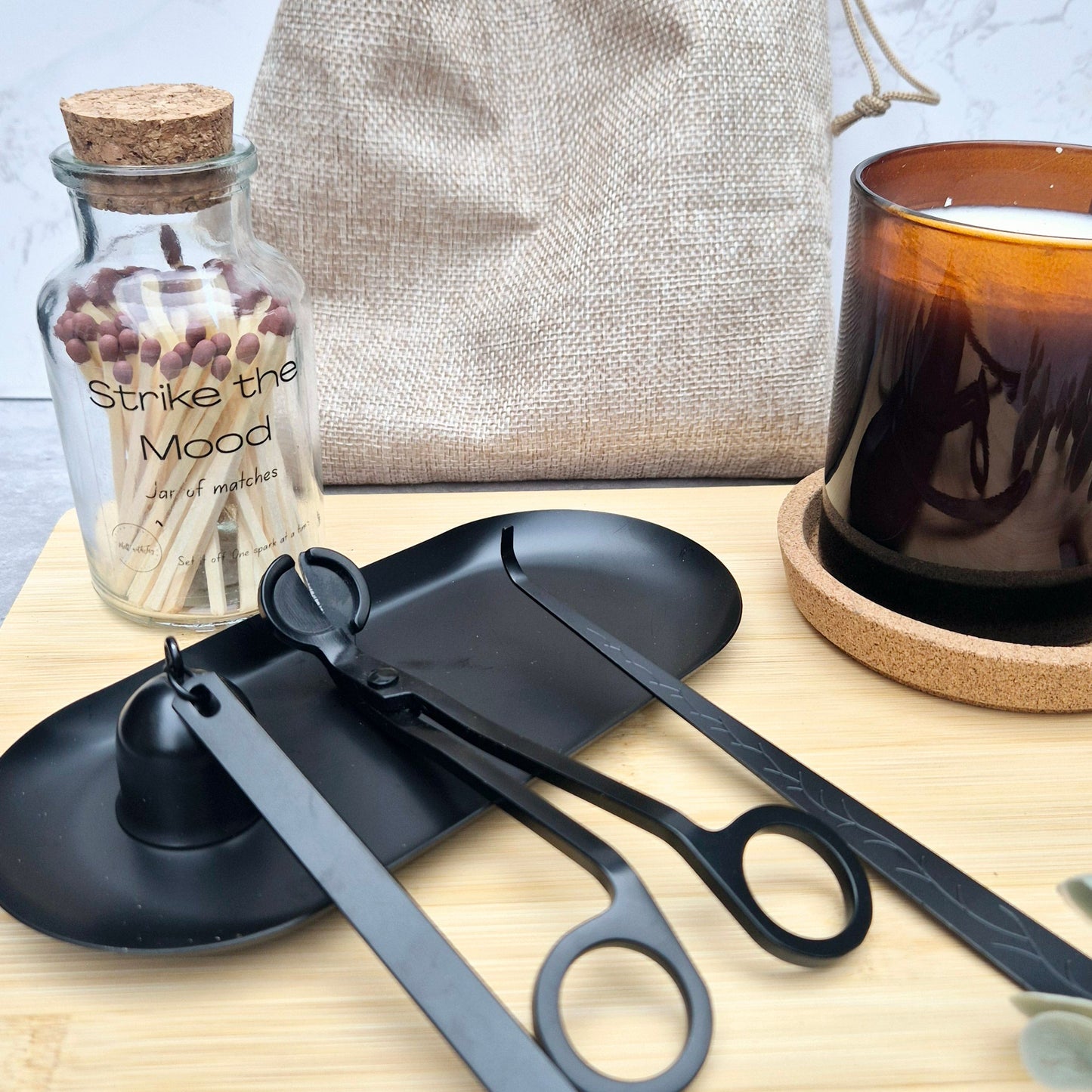 Candle Care Kit – Wick Trimmer, Snuffer & Dipper Set | Candle Accessories for a Clean, Long-Lasting Burn