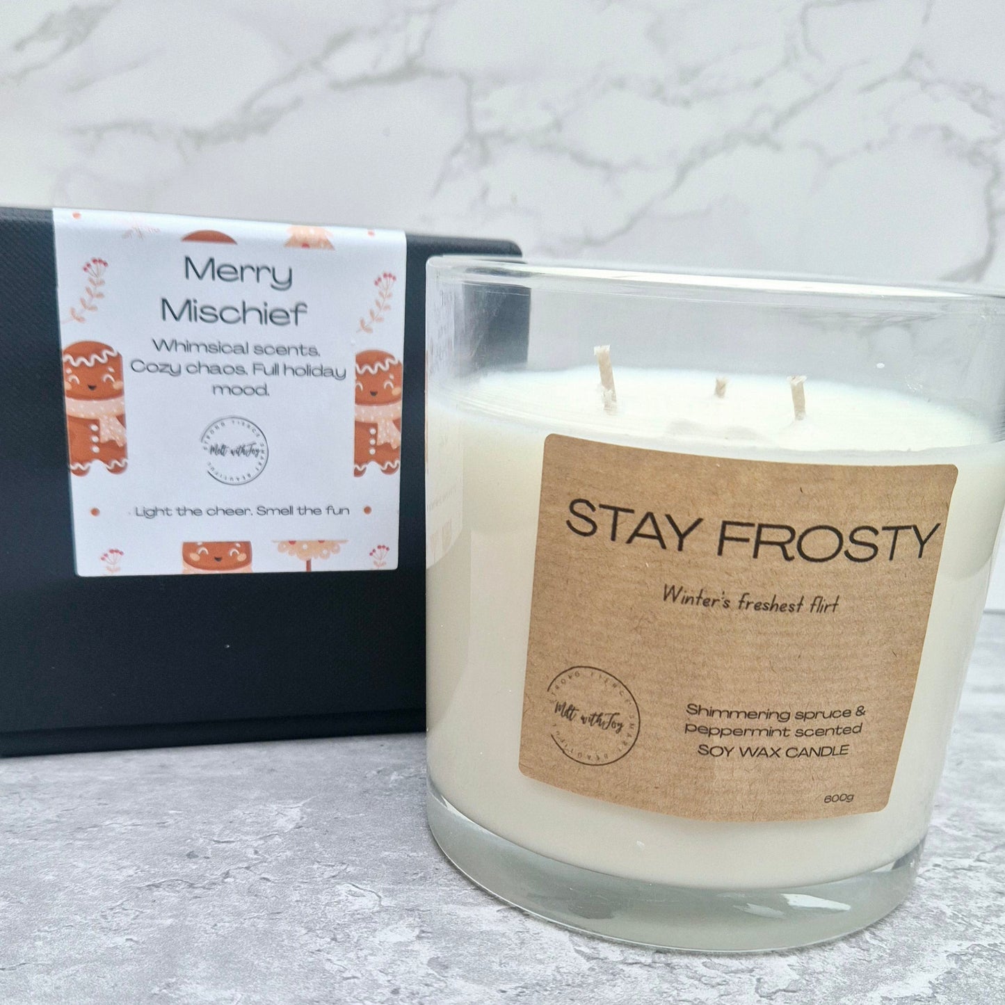 Stay Frosty – Shimmering Spruce & Peppermint 3 wick Candle