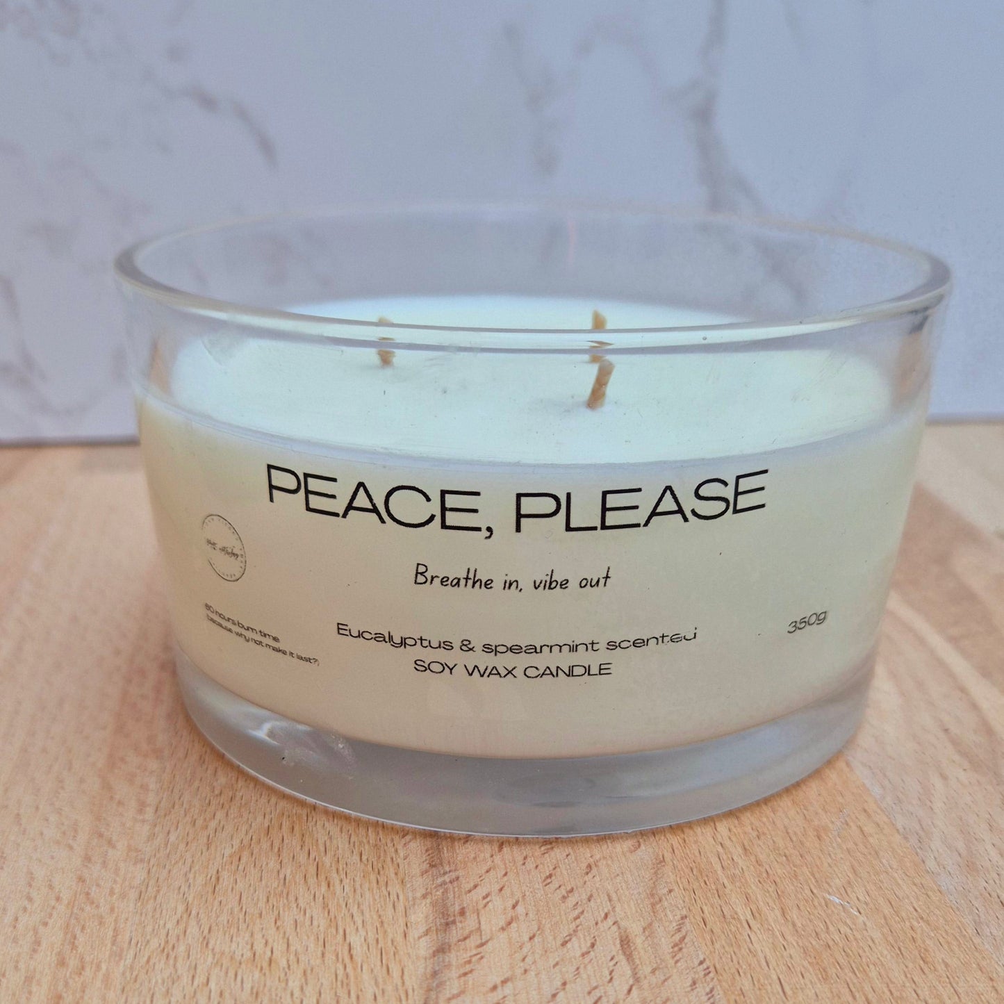 Peace, please candle