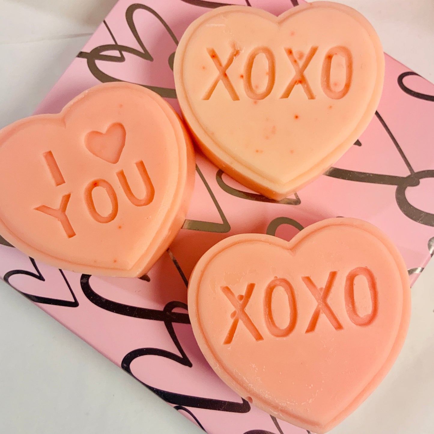 Large love heart wax melts