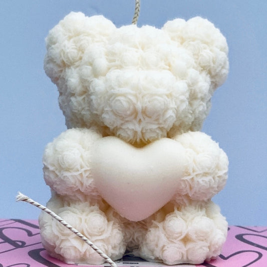 Rose Teddy bear candle